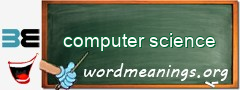 WordMeaning blackboard for computer science
